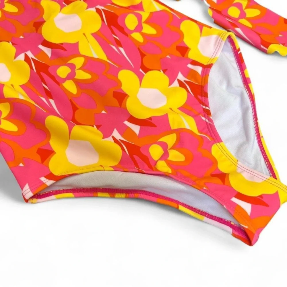 Snapper‎ Rock Pop of Sunshine Long Sleeve Surf Suit Girls 7-8 Years UPF 50+